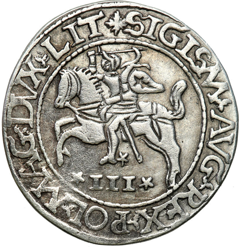 Zygmunt II August. Trojak (3 grosze) szyderczy 1565, Tykocin - RZADKOŚĆ R5